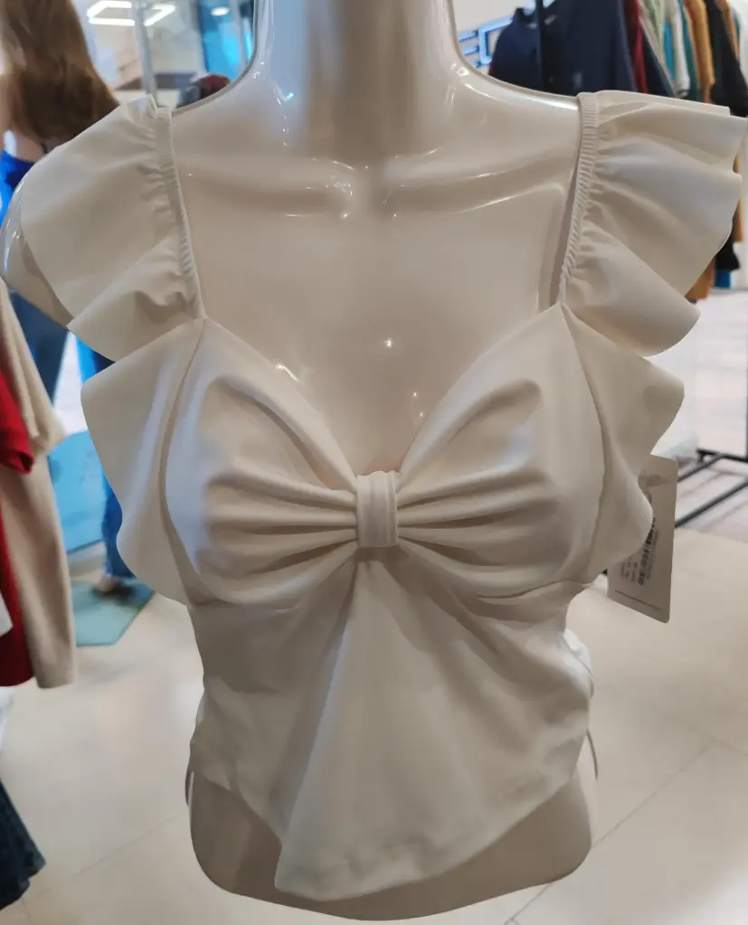 Blusa Hawai Escote Moño London Fashion S Blanco