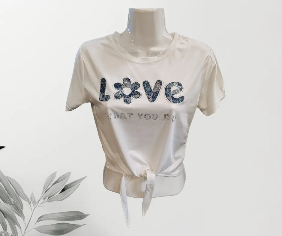 Blusa Loagui Love  Blanco