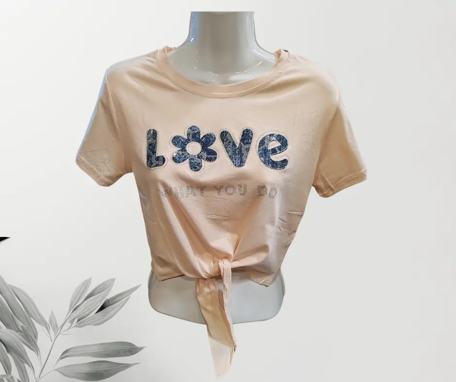 Blusa Loagui Love  Naranja