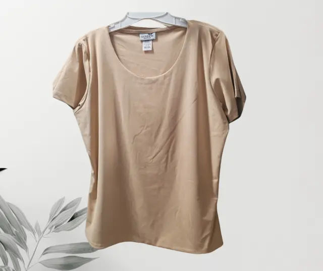 Blusa Manga Corta London Fashion 2EG Beige