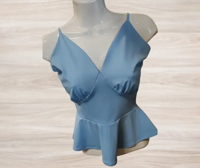 Blusa Tirantes Escote V London Fashion L Celeste