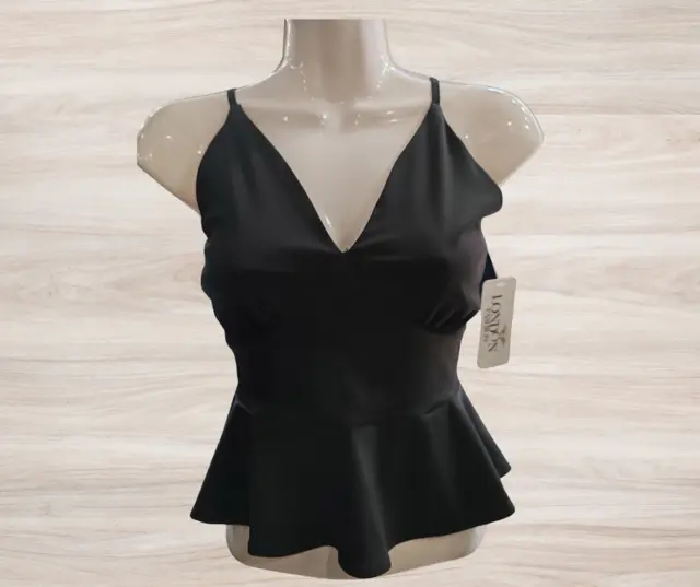 Blusa Tirantes Escote V London Fashion L Negro