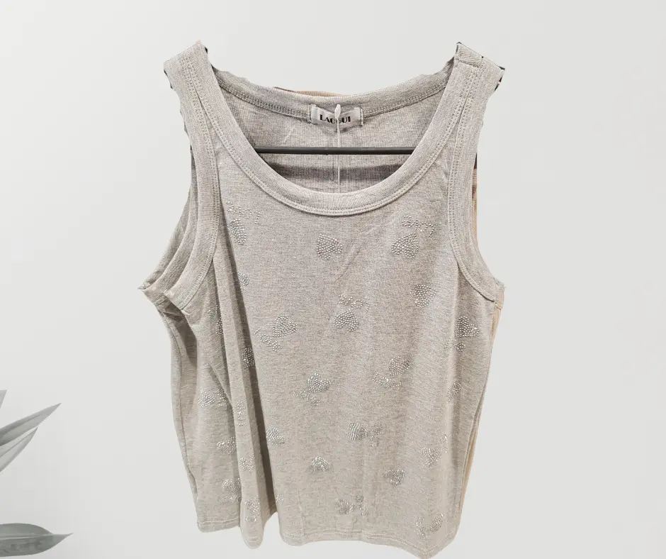 Blusa Tirantes Love  Gris