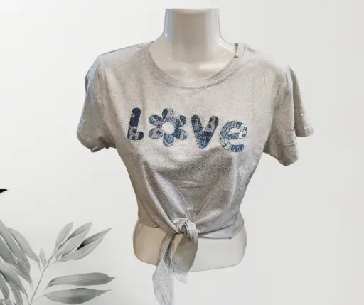 [MOD290620352] Blusa Loagui Love  Gris