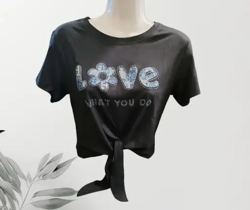 [MOD290620354] Blusa Loagui Love  Negro