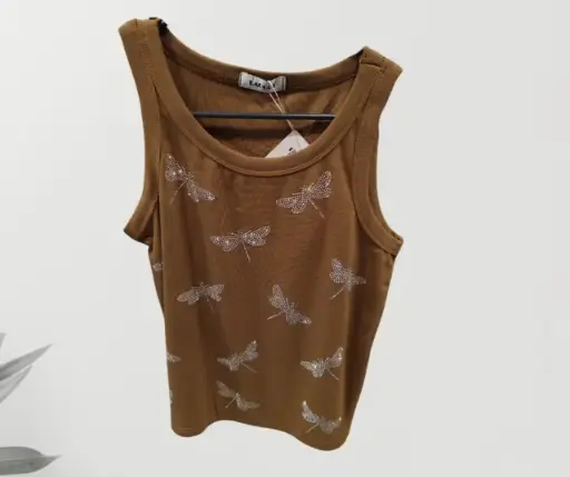 [MOD290620397] Blusa Tirantes Libelula Unitalla Oliva Oscuro