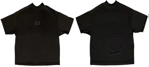 PLAYERA OVERSIZES COLEGE BLACK